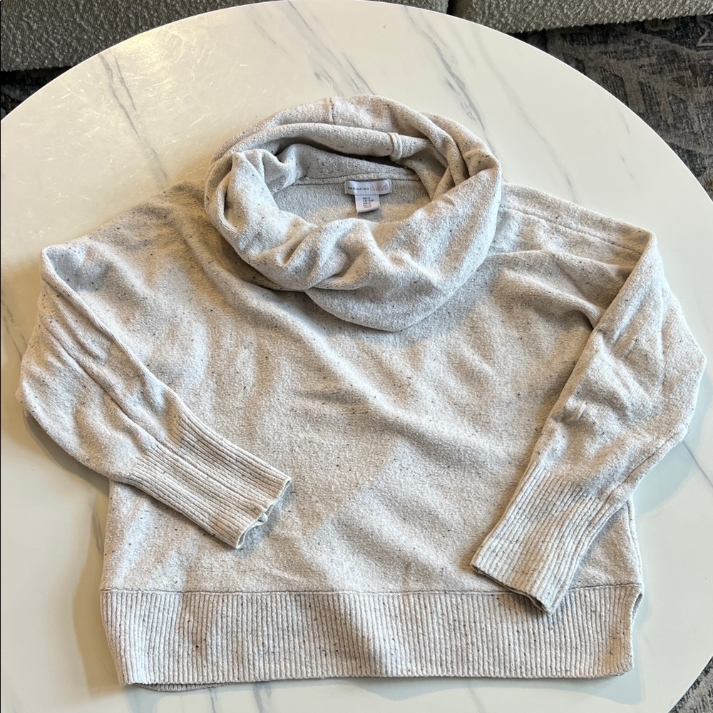 Shrinking Violet Light Gray Cowl Neck Sweater